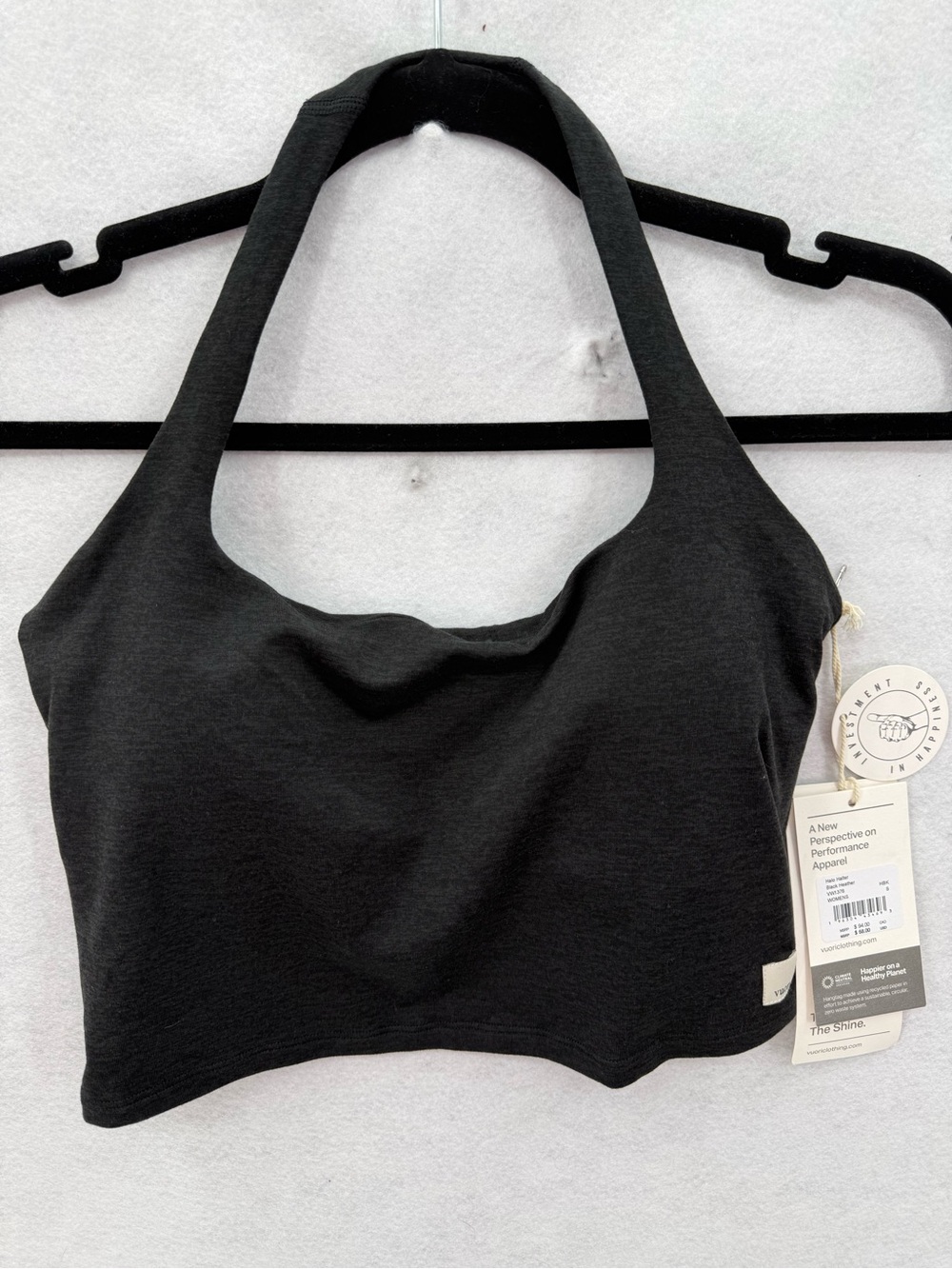 NWT Vuori Women’s Halo Halter Black Heather VW1376 Size‎ Small